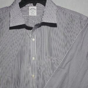 Brooks‎ Brothers Regent Fit Striped Long Sleeve Button-up Mens Shirt Size 17.5